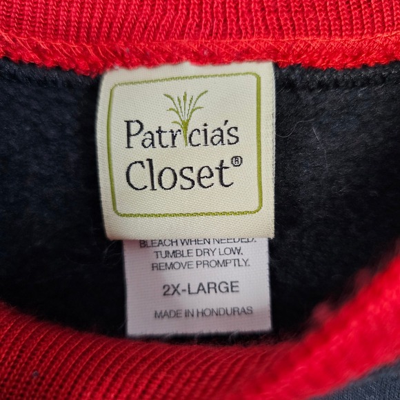 Patricia's Closet Cardinal Embroidered Sweatshirt Women's 2X Christmas Holiday - Picture 5 of 6